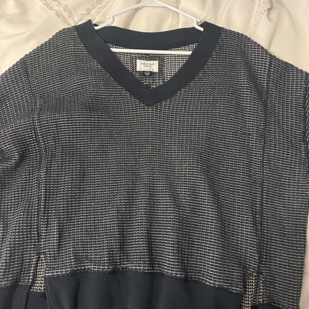 American Eagle Outfitters Black and White Knit Sweater